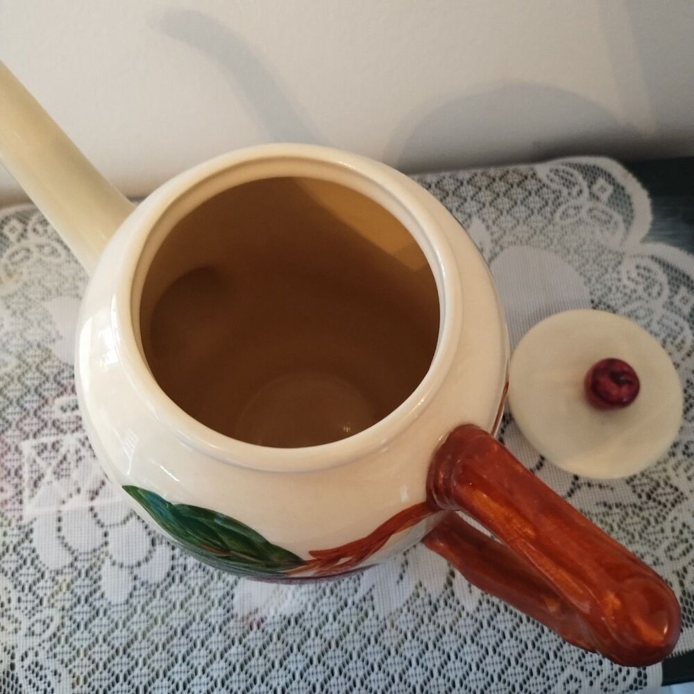 Vintage Franciscan Apple Dinnerware Coffee Pot Server w/ Lid Made In California - Picture 5 of 8